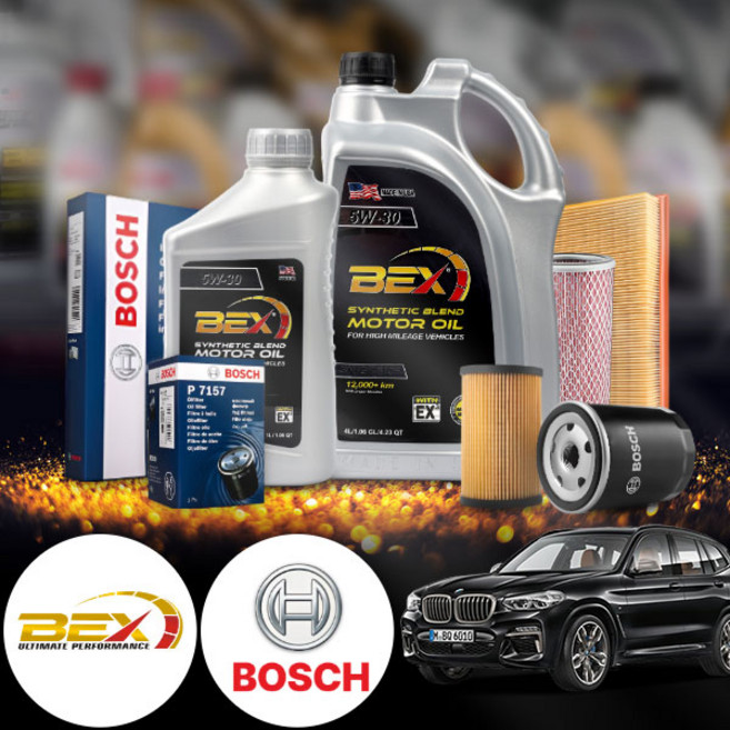 BMW G01 X3 (18~20) 20i (B46) 가솔린 UCA BEX 하이마일 5w30 합성엔진오일 셀프교환 패키지 VIN
