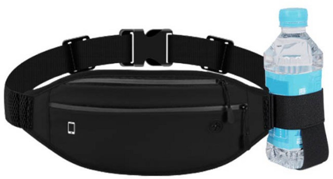 피치멜론 물통 러닝벨트 조깅 여성 남성 운동용 핸드폰 러닝허리벨트, 네이비, 1개