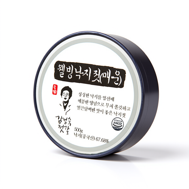 [동광 김정숙젓갈] 웰빙낙지젓(매운) 500g 속초 낙지 젓갈 반찬, 1개