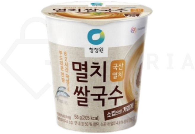 청정원 멸치쌀국수 소컵 컵라면, 58g, 8개
