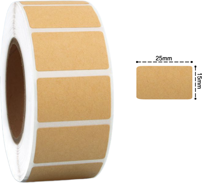 크라프트지 사각 라벨 네임 스티커, 1세트, S1062 800매입 1.5cm