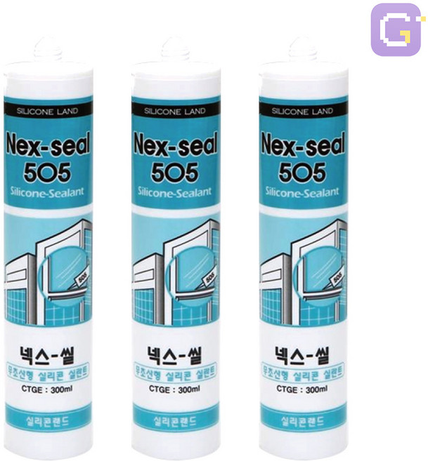 실리콘 실리콘건 캡미포함 투명 반투명 넥스실505 270ml 무초산 인테리어 욕실 보수작업 실리콘랜드, 반투명(270ml), 1개