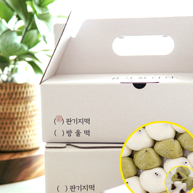 수제 기장방울떡 우리쌀 판기지떡 방풍나물 전통간식 선물용, 직지방울떡+ 방풍방울떡(혼합30개) - 1박스, 1개