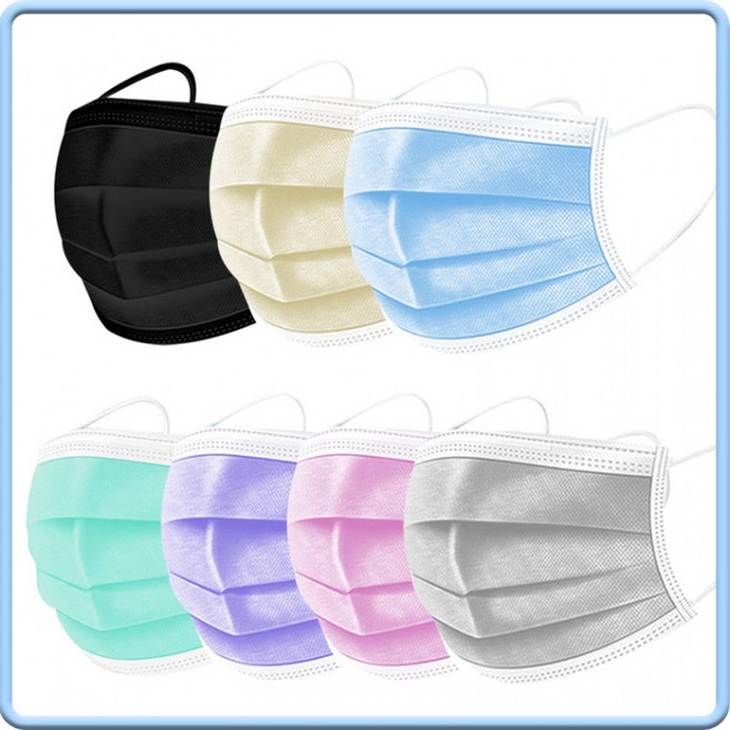 [유통기한임박 ]초이스마스크 컬러덴탈마스크 MB필터 8가지 다양한컬러 당일발송 대형 50매 한파우, 퍼플, 50, 1