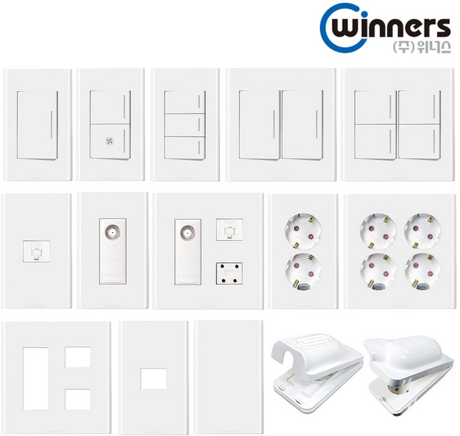 정품 위너스 매입 스위치 콘센트 교체커버 방우콘센트 인터넷 전화 맹커버 플레이트, 23)맹카바1개용, 1개