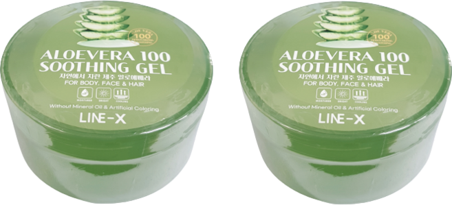 라인엑스 알로에베라 수딩젤 (300ml) -, 2개, 300ml