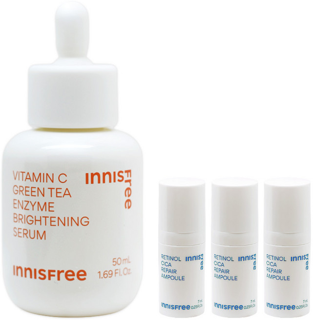 이니스프리 비타C 그린티 엔자임 잡티 토닝 세럼 대용량 50ml+(시카 앰플7mlx3개 추가), 1개, 50ml