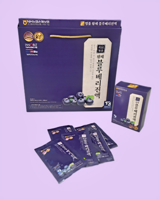 명품 황제 블루베리 진액 60ml 30포, 3박스