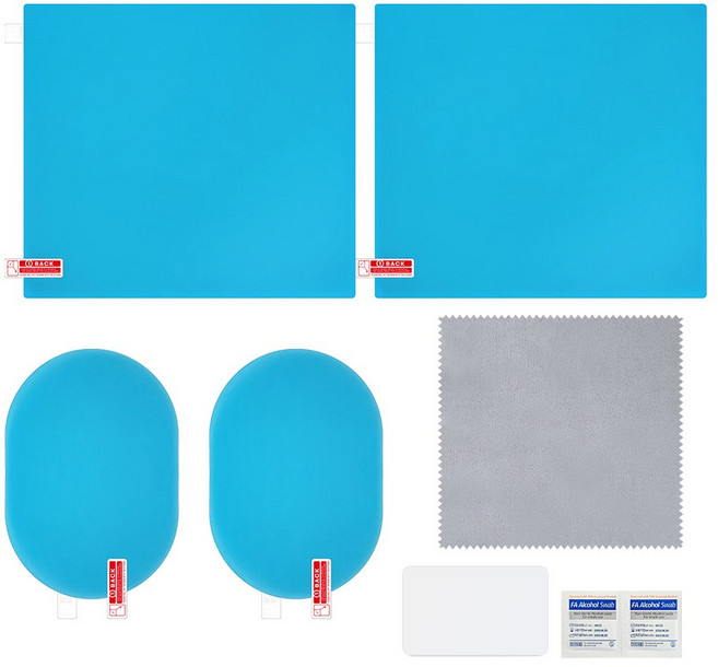 AGF-101 : 안티레인필름/김서림방지필름(사이드미러2장+측면유리2장+설치도구) Full Set, 1개