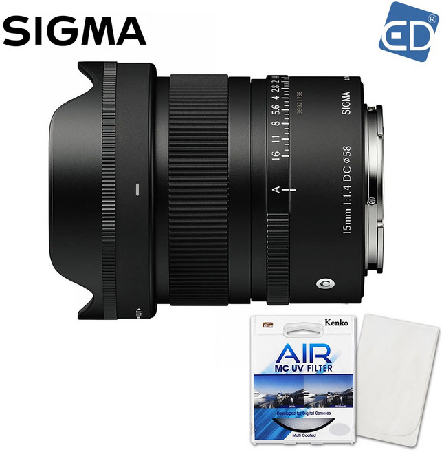 시그마 정품 C 15mm F1.4 DC 후지 X +켄코필터+포켓융 /ED, 15mm F1.4 DC Contemporary 후지 X