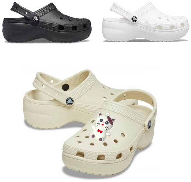 크록스 클래식 플랫폼 클로그 우먼 [정품] 고양이 신발 악세사리 포함 당일발송