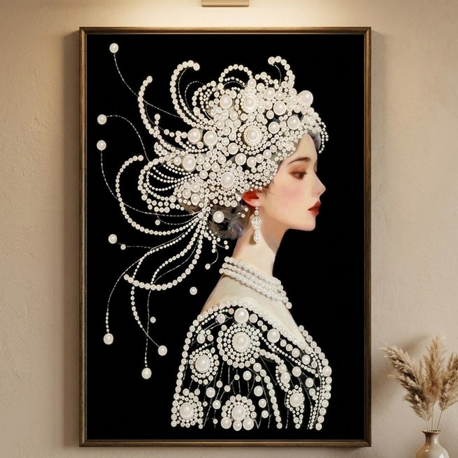 호인트 DIY 진주 보석십자수 명화그리기 30x40cm, 1개, 02프린세스