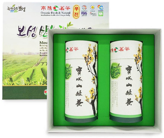 보성 새해인사용 깊은향 어린잎 산녹차 선물세트 50g 2p / 냠냠 스승의날, 산녹차세트(50gX2)