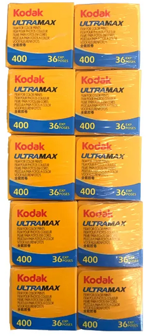 코닥 울트라맥스 ISO 400 36롤 컬러네거티브 필름, 10개