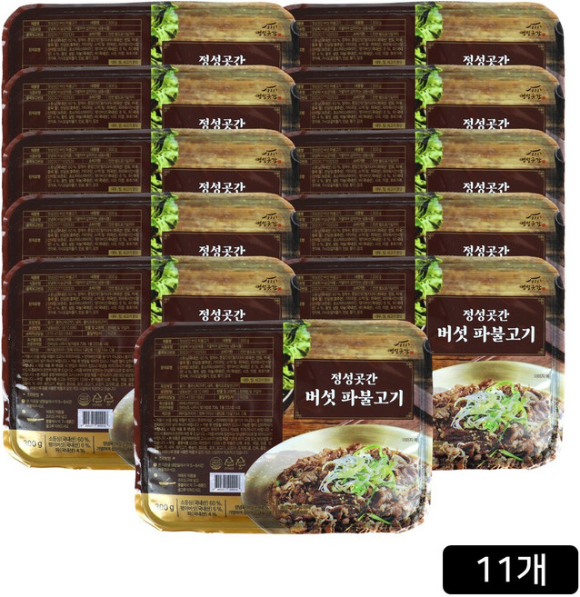 [홈쇼핑] 정성곳간 버섯 파불고기, 11개, 300g
