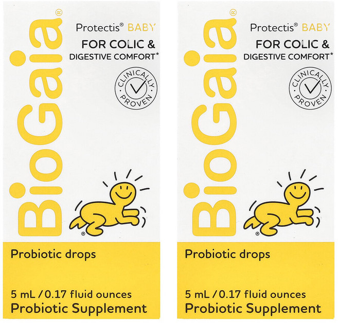 BioGaia Protectis Baby Digestive Health Probiotic Drops 바이오가이아 프로텍티스 소화건강 아기유산균 5ml 2팩, 2개
