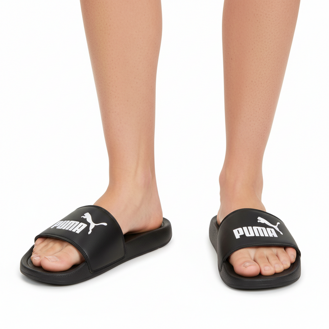 *순수의꿈* 푸마 PUMA 로얄캣 컴포트 2 에센셜 블랙화이트: 남성 여성 공용 사무실 스포츠 슬리퍼