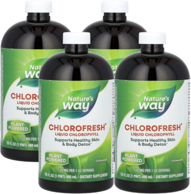 Nature's Way 네이처스웨이 Chlorofresh 액상 엽록소 무맛 480ml(16fl oz), 480ml, 4개 - 쿠팡