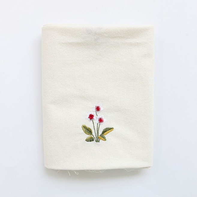 원단킹 면20수 광목 자수원단] 화이트플라워(5003085), 1개