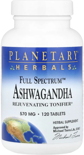 Planetary Herbals Full Spectrum 아슈와간다 570mg 120정, Planetary Herbals Full Spec..., 1개 - 쿠팡