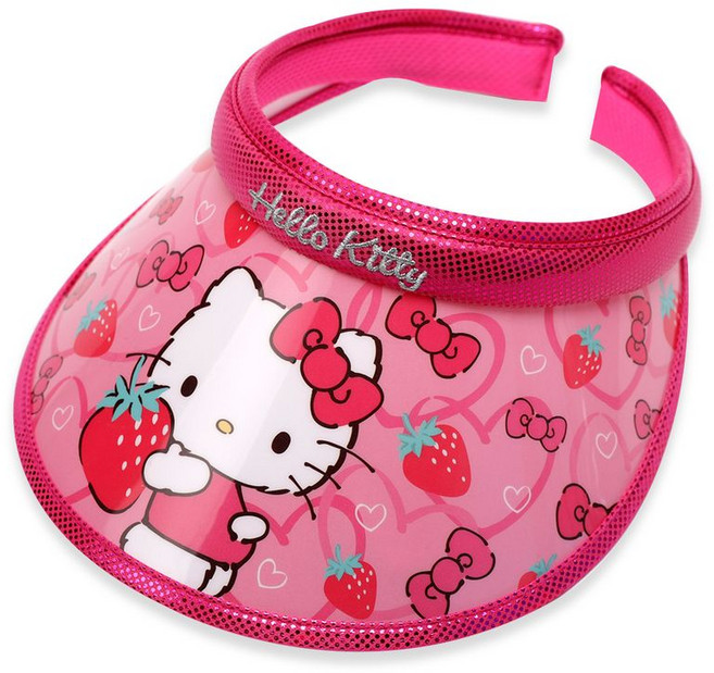 나린키즈 헬로키티 하트베리 썬캡 유아동 어린이 핀캡 햇빛가리개 썬바이저