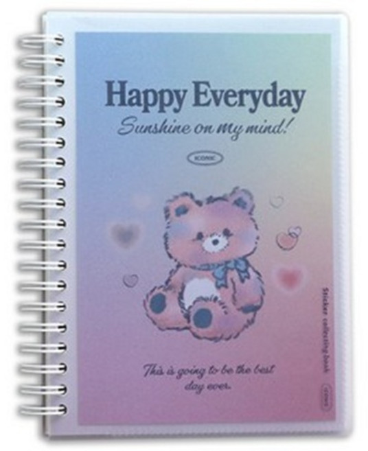 아이코닉 이형지 양면 인스 보관 스티커북, 01 LAVENDER, 1개