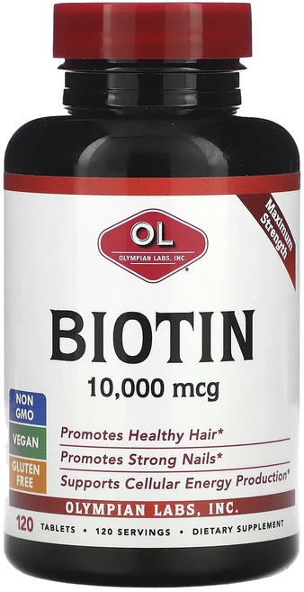 새해 첫좋은선물 Olympian Labs 비오틴 10000mcg 120정 제대로 할인합니다, OlympianLabs비오틴10000mcg120정, 1개 - 쿠팡