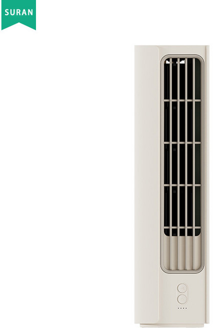 수란 미니 창문형에어컨 이동식에어컨 무선선풍기, 35 * 8.5 * 8.5cm, 살구