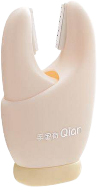 Qian 二合一蟹鉗剝蒜刮薑器, 1個, 奶油黃*2