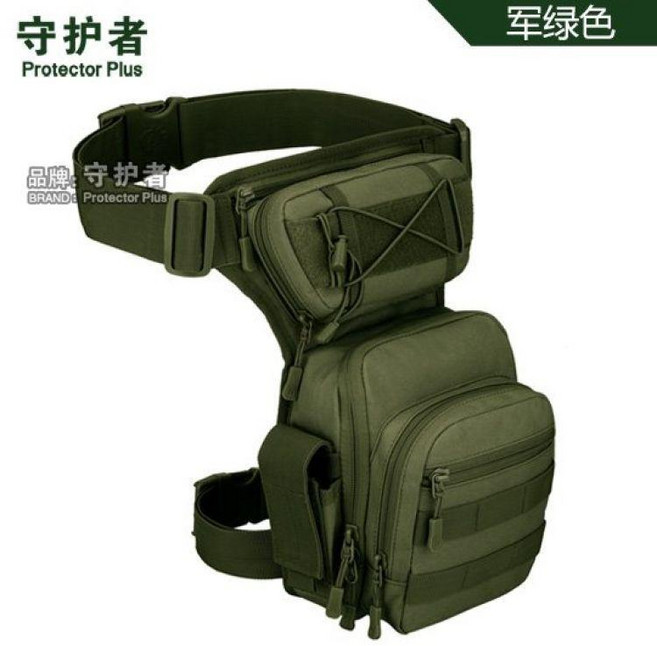 戶外摩托車騎行腿包 男士戰術迷彩斜挎腰包