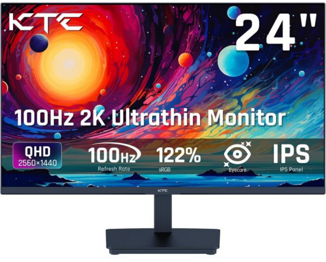 KTC 32인치 240Hz 커브드 게이밍 모니터 FHD 1ms 프리싱크 G싱크 PS5 호환, 24 inch, QHD 24'' 100Hz