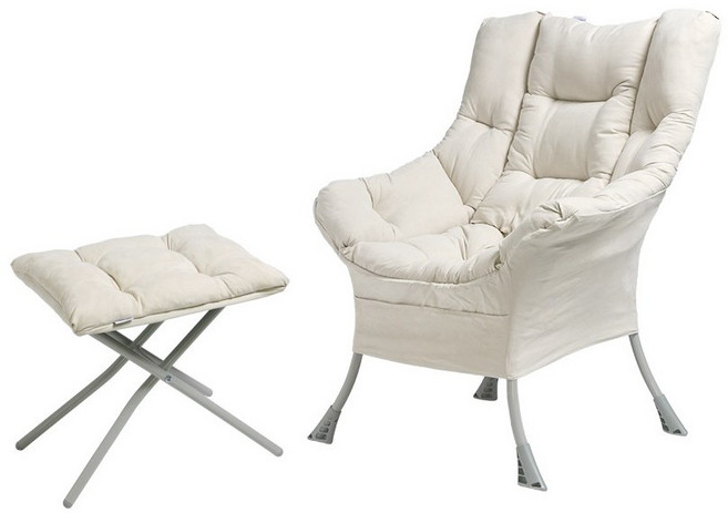 캠프밸리 릴렉스 밀란쇼파 세트(스툴포함) 패브릭쇼파 1인용쇼파, 아이보리