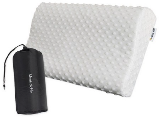몽트노블 포터블 메모리폼 캠핑 베개 + 커버 + 파우치, 1 COLOR(화이트), 1개
