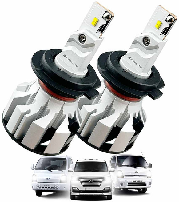 차종별 합법인증 LED 전조등 프로젝션 리플렉션 DH라이팅 BL, 2개, H7