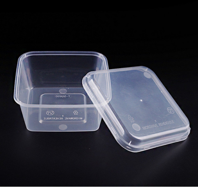 [BR] T-SQ 650 사각용기 (650ml/투명) 500개 세트, 1개입