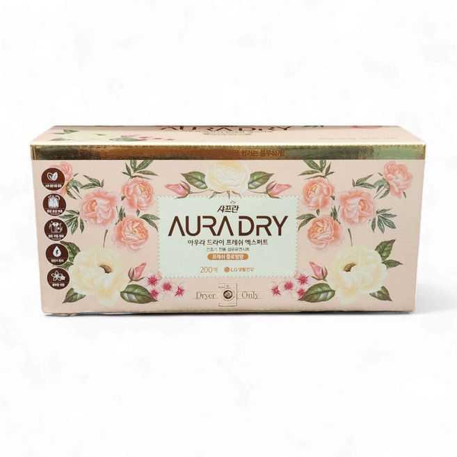 아우라 시트형 섬유유연제 건조기용 200매, 1개