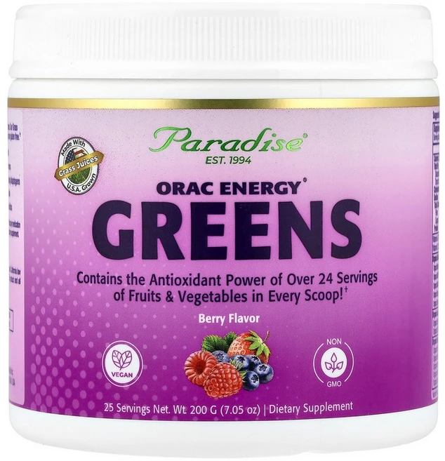 Paradise Herbs ORAC Energy® 그린스 베리 200g(7.05oz) Herbs (파라다이스 허브), 분말, 200g, 1개 - 쿠팡