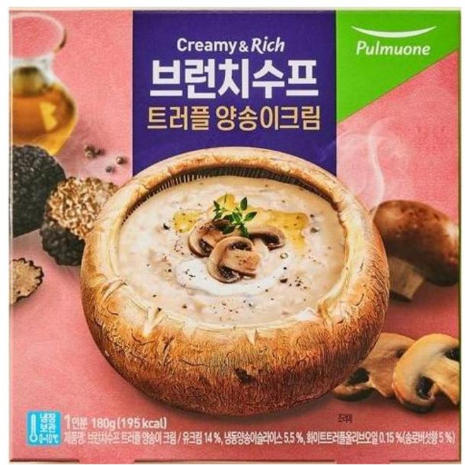 풀무원 브런치수프 트러플양송이크림, 11개, 180g