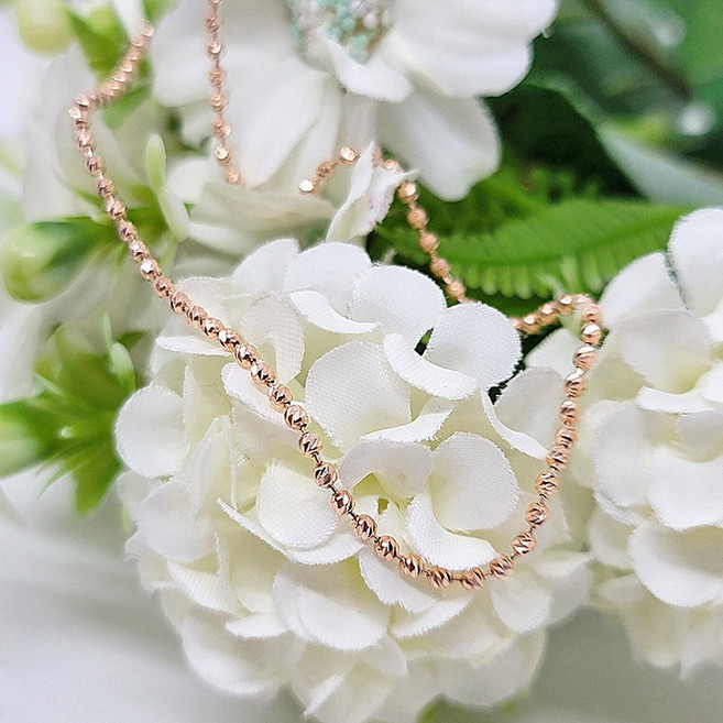 [윤가금방] 14k 18k 샤이니 회오리 컷팅볼 목걸이 볼륨 기본 체인 여성 기념일 생일 선물 추천