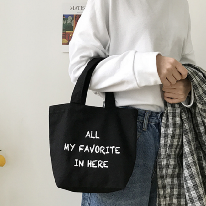 항상함께 미니 스마일 여성 손가방 에코백