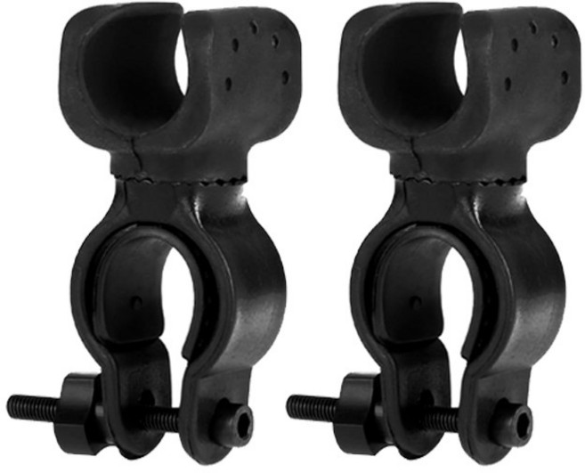 360도 회전형 후레쉬거치대 2호 대형, 2개, 블랙