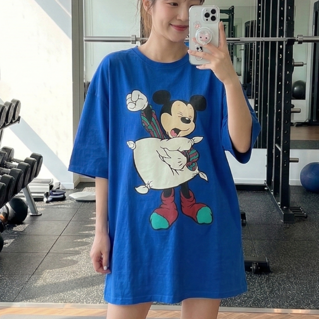 잠옷미키 디즈니정품 반팔 홈웨어 박스핏