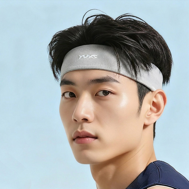 스포츠 헤어밴드 땀방지 러닝 헤드밴드 전술 기능성 헤어밴드 땀흡수 헤어밴드, 1개, 그레이