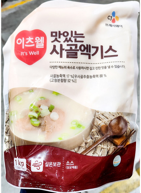 사골엑기스(이츠웰 리뉴얼 1kg) X10 업소용 사골농축액, 1kg, 10개