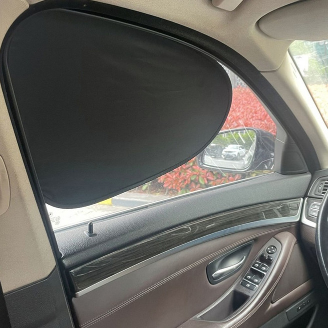 자동차 햇빛가리개 접이식 사이드 창문 가림막, 1세트, 블랙