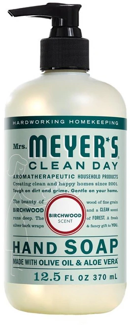 Mrs. Meyers Clean Day 미세스메이어스클린데이 핸드솝 리퀴드 버치우드향 370ml, 1개 - 쿠팡