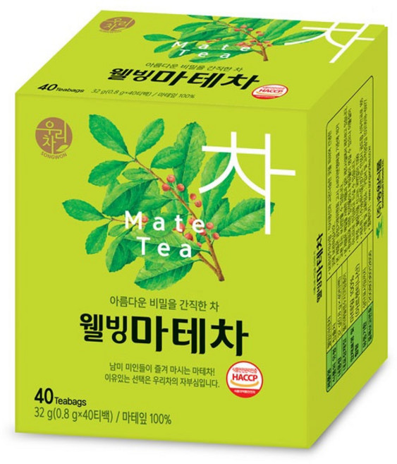 우리차 웰빙마테차 티백, 800mg, 40개입, 1개