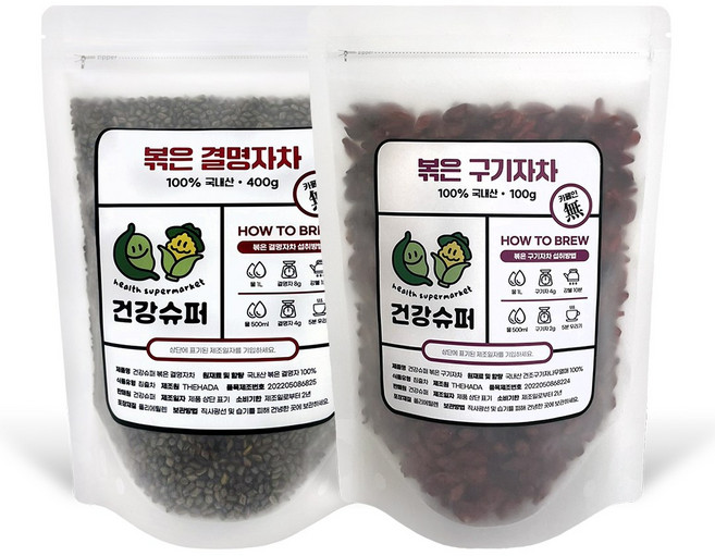 건강슈퍼 볶은결명자구기자차 SET 결명자 400g 구기자 100g 세트, 1개, 1개입, 500g