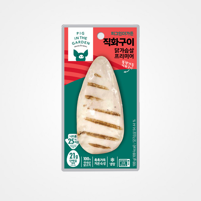 [삼립]직화구이 닭가슴살 프리미어 그릭슈바인, 100g, 1개