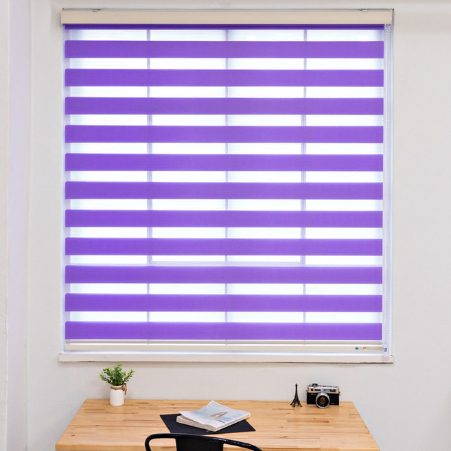 윈샵 내츄럴 콤비블라인드 [ 맞춤 제작 색상 사이즈 가로 80cm~275cm x 세로 270cm ] 퍼플외